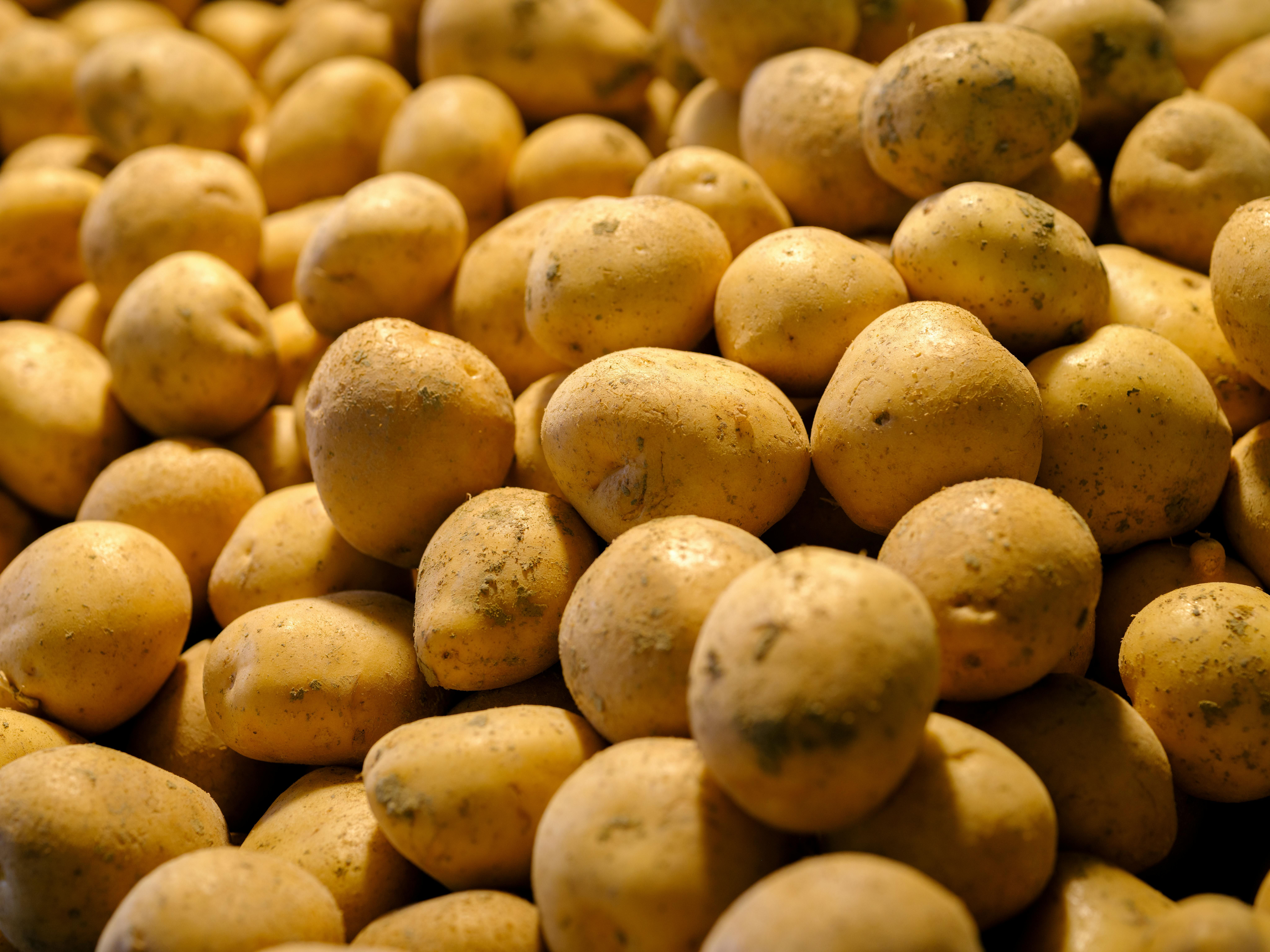 yellow potatoes in microwave